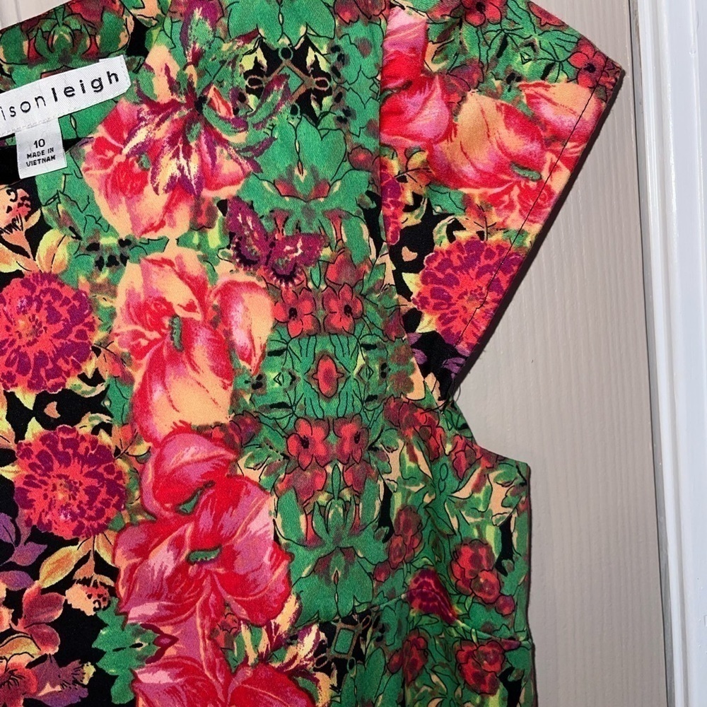 Madison Leigh Multicolored Floral Cap Sleeve Dress - Picture 4 of 10